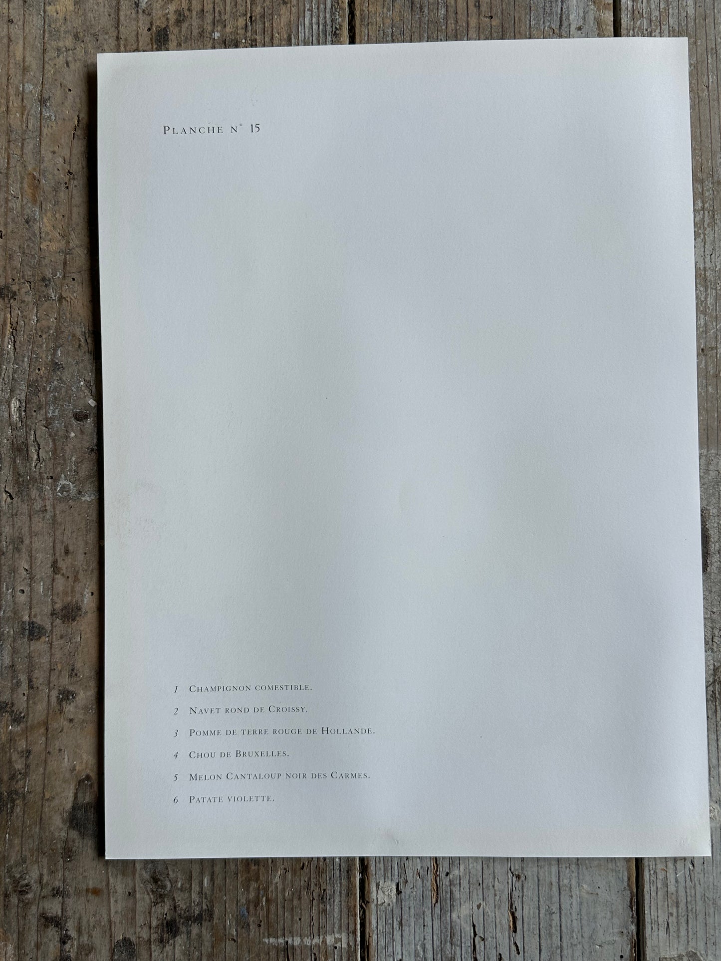 Planche légumes