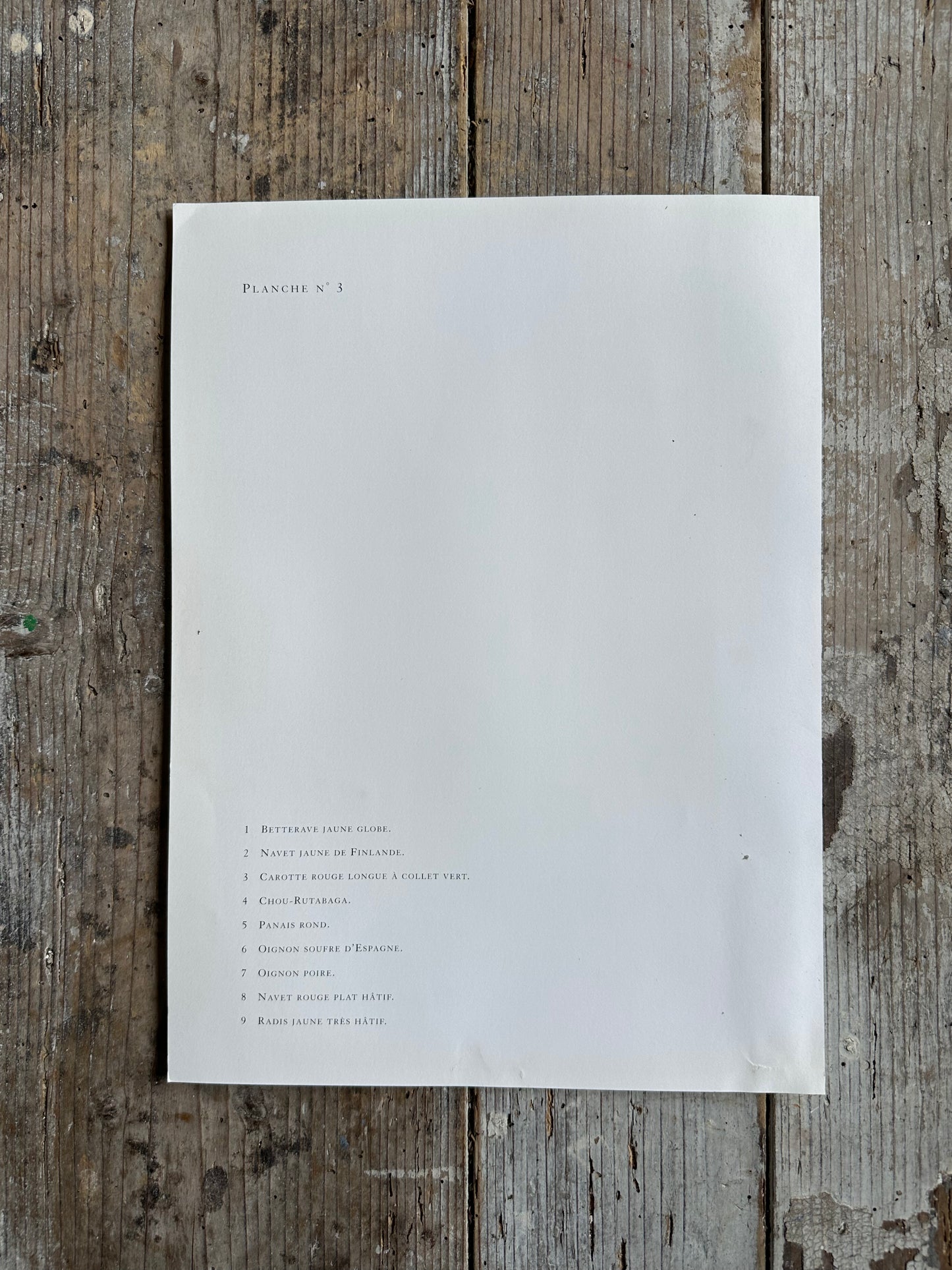 Planche légumes