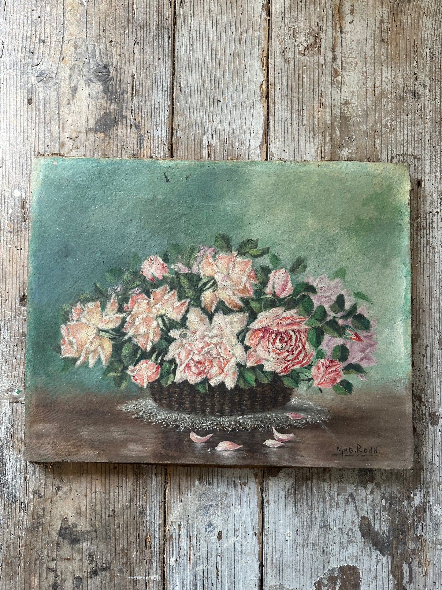 Le panier de roses