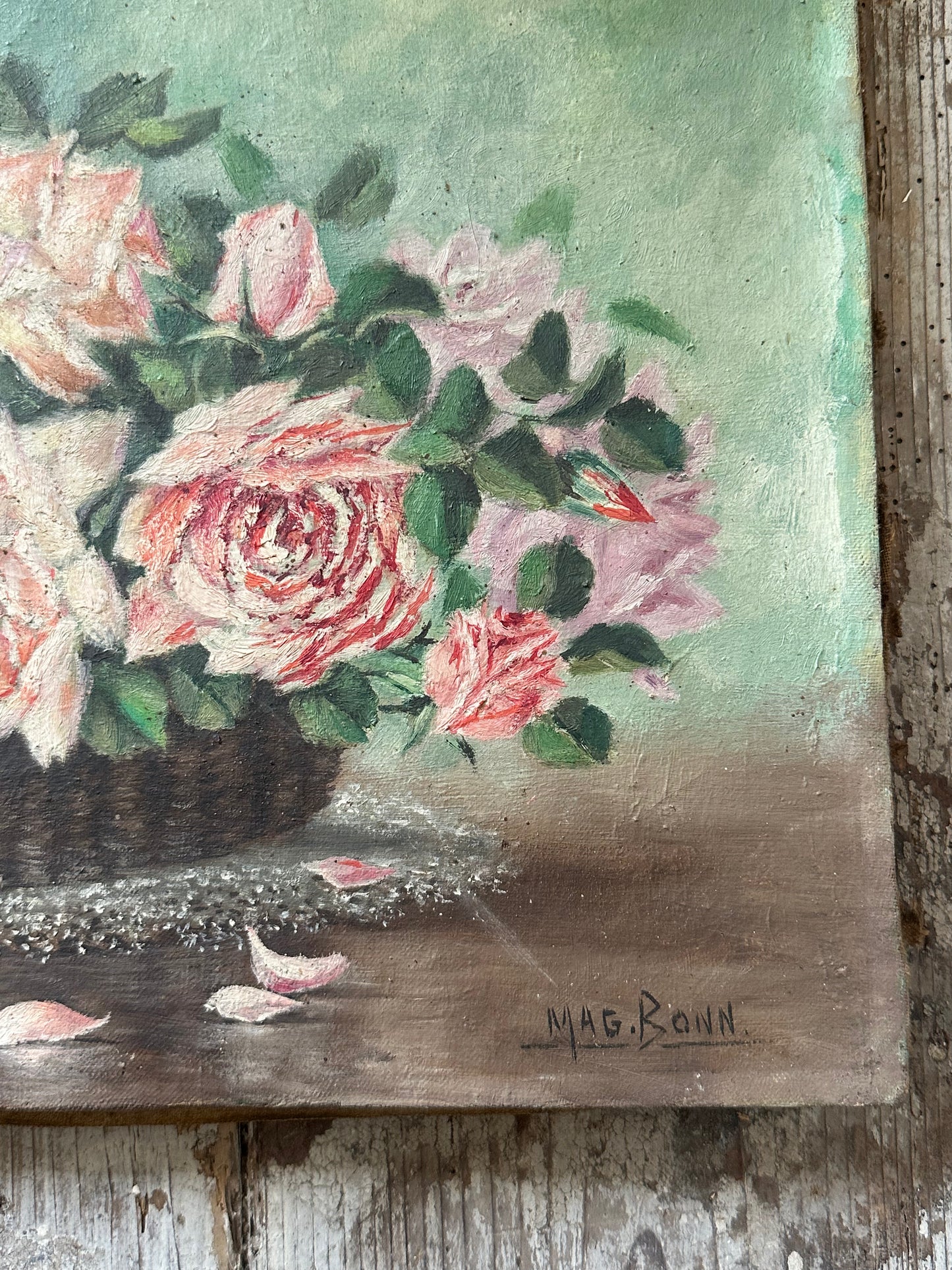 Le panier de roses