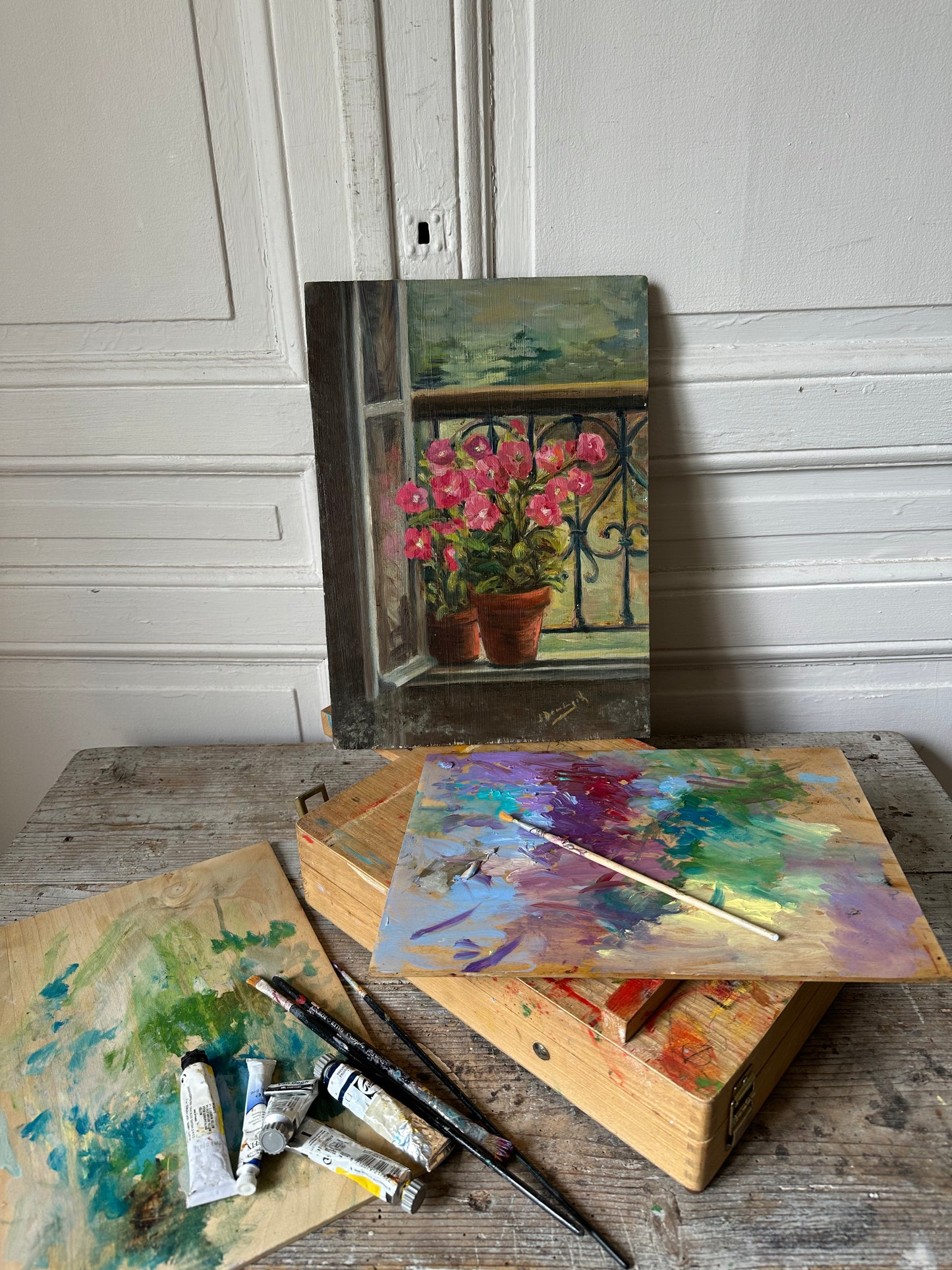 Malette et peinture