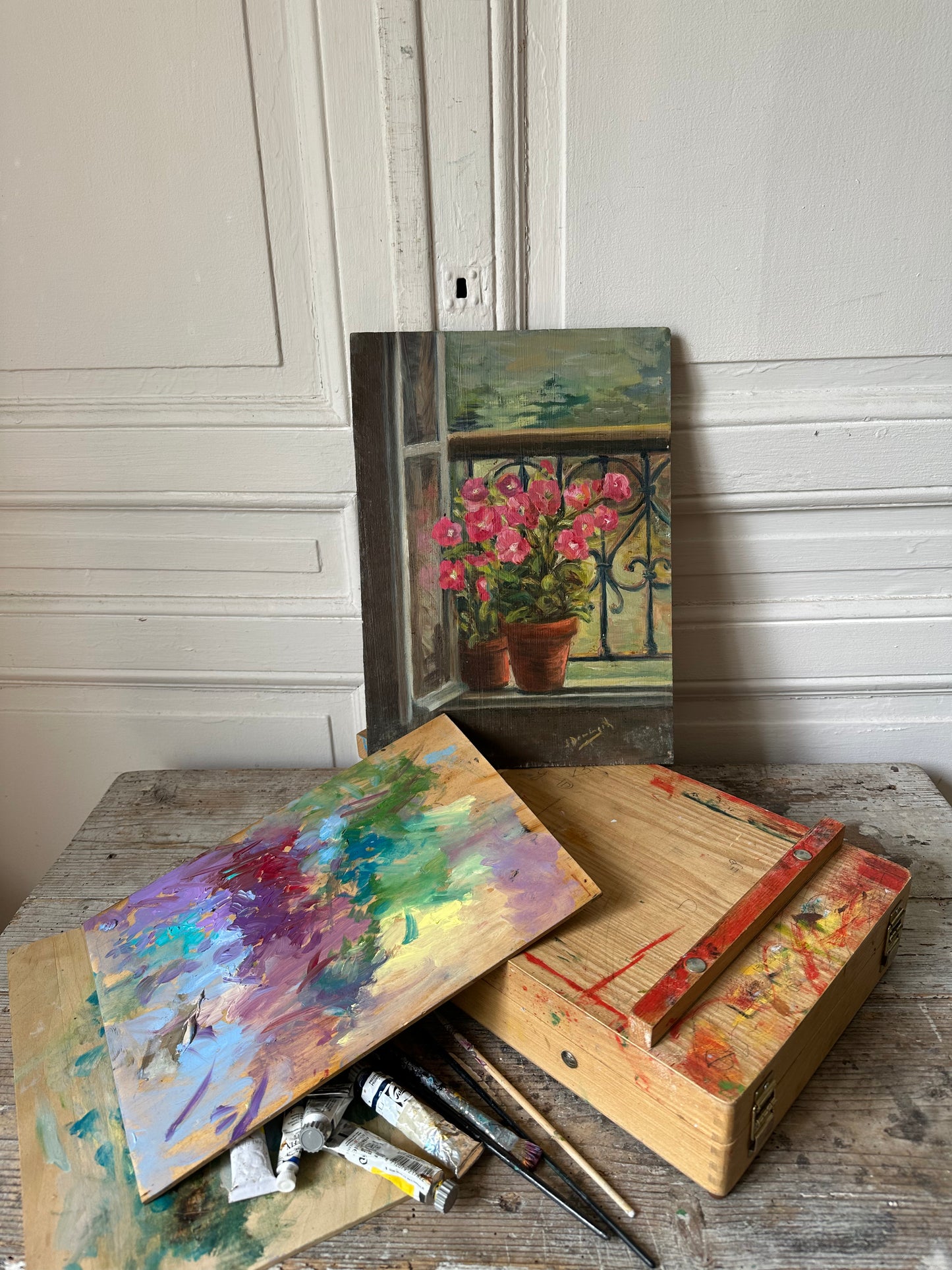 Malette et peinture