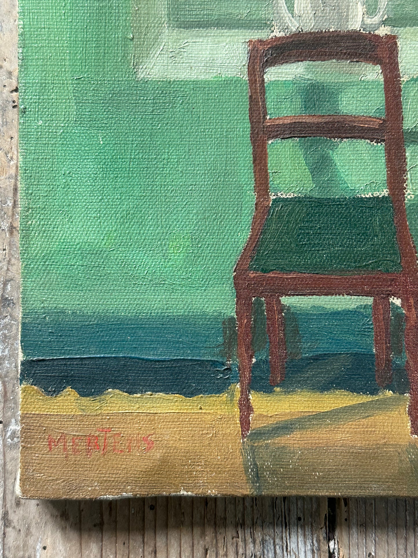 La chaise verte