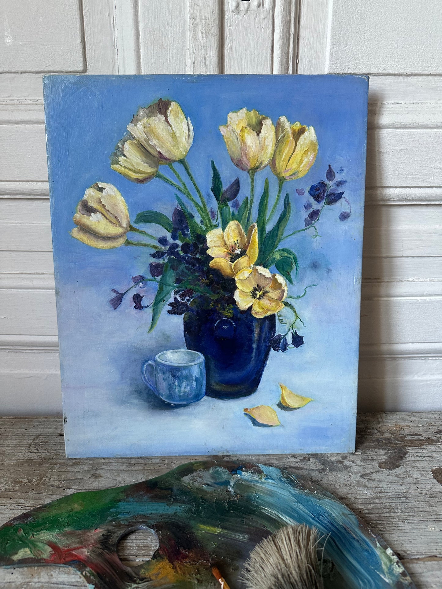 Tulipes et palette