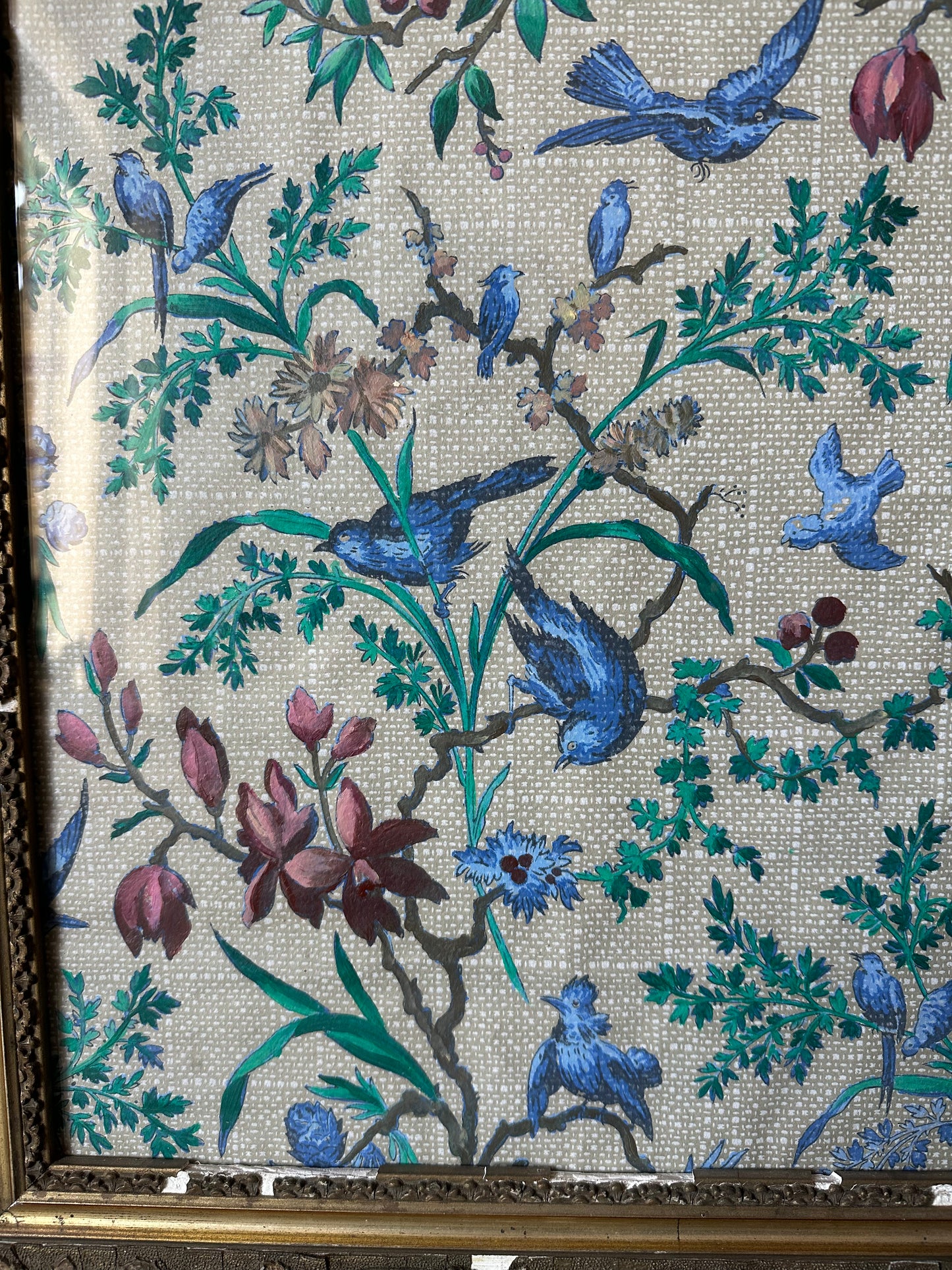Gouache aux oiseaux