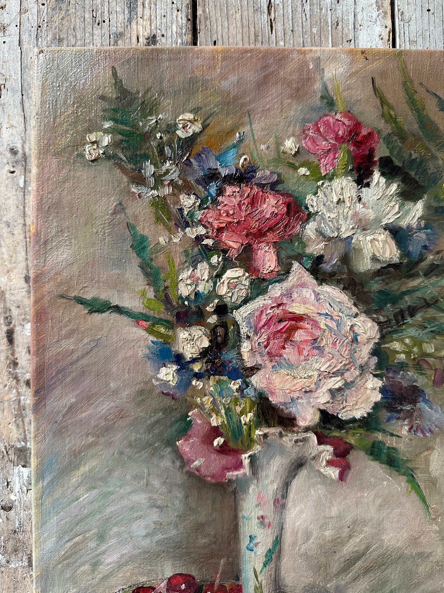 Roses et cerises