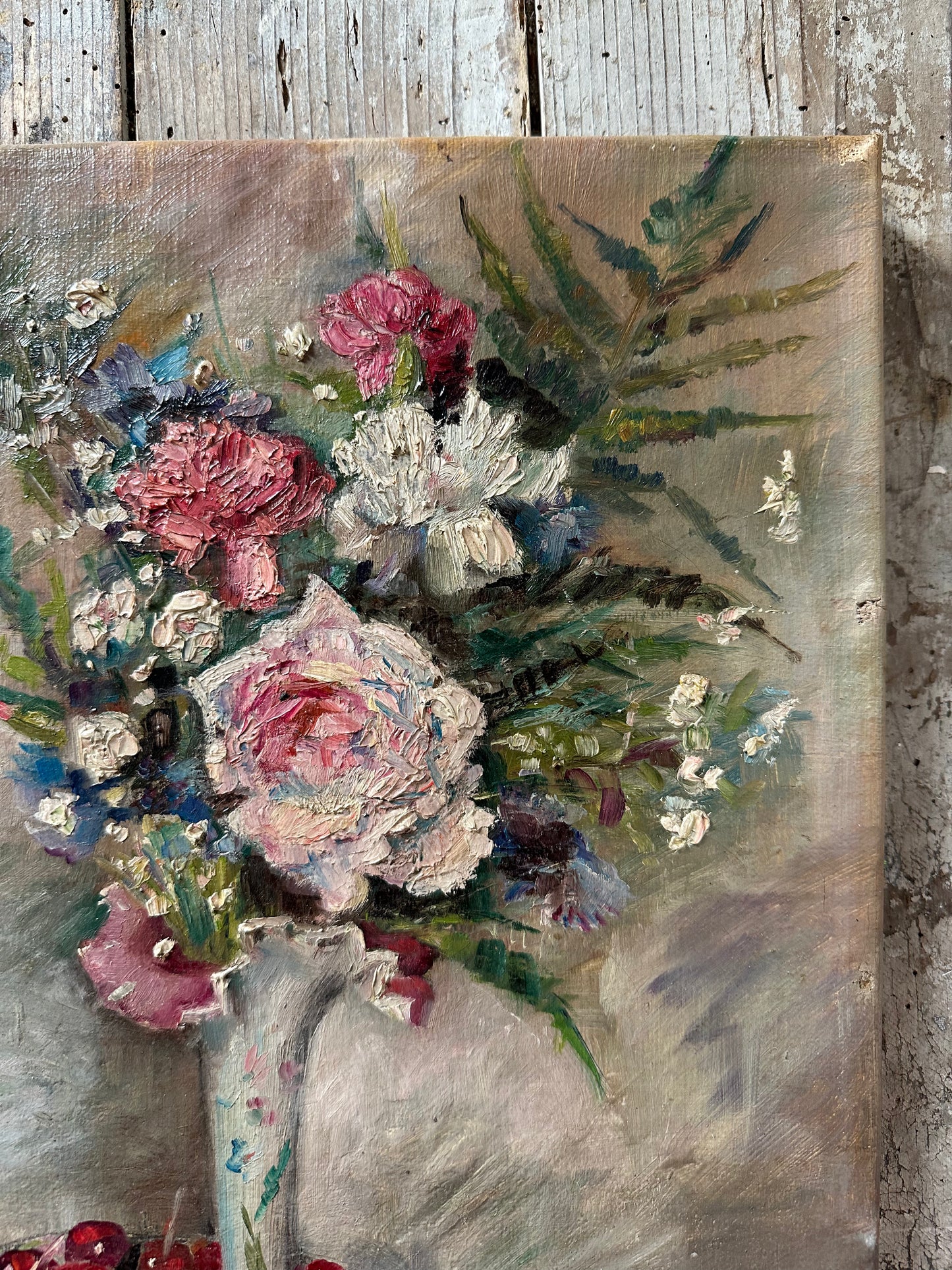 Roses et cerises