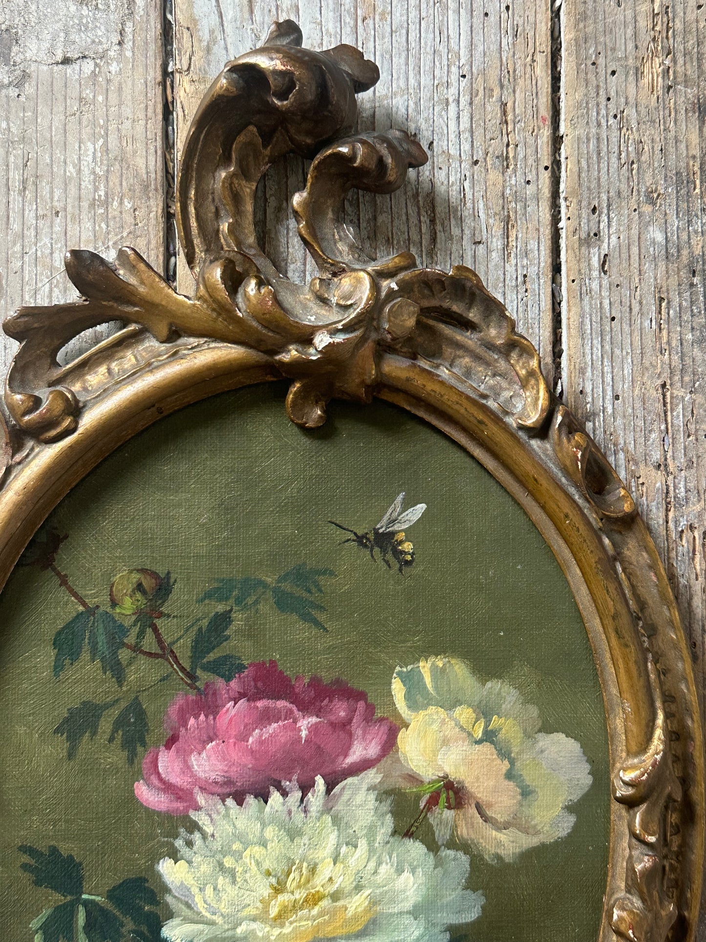 Le bourdon dans les pivoines