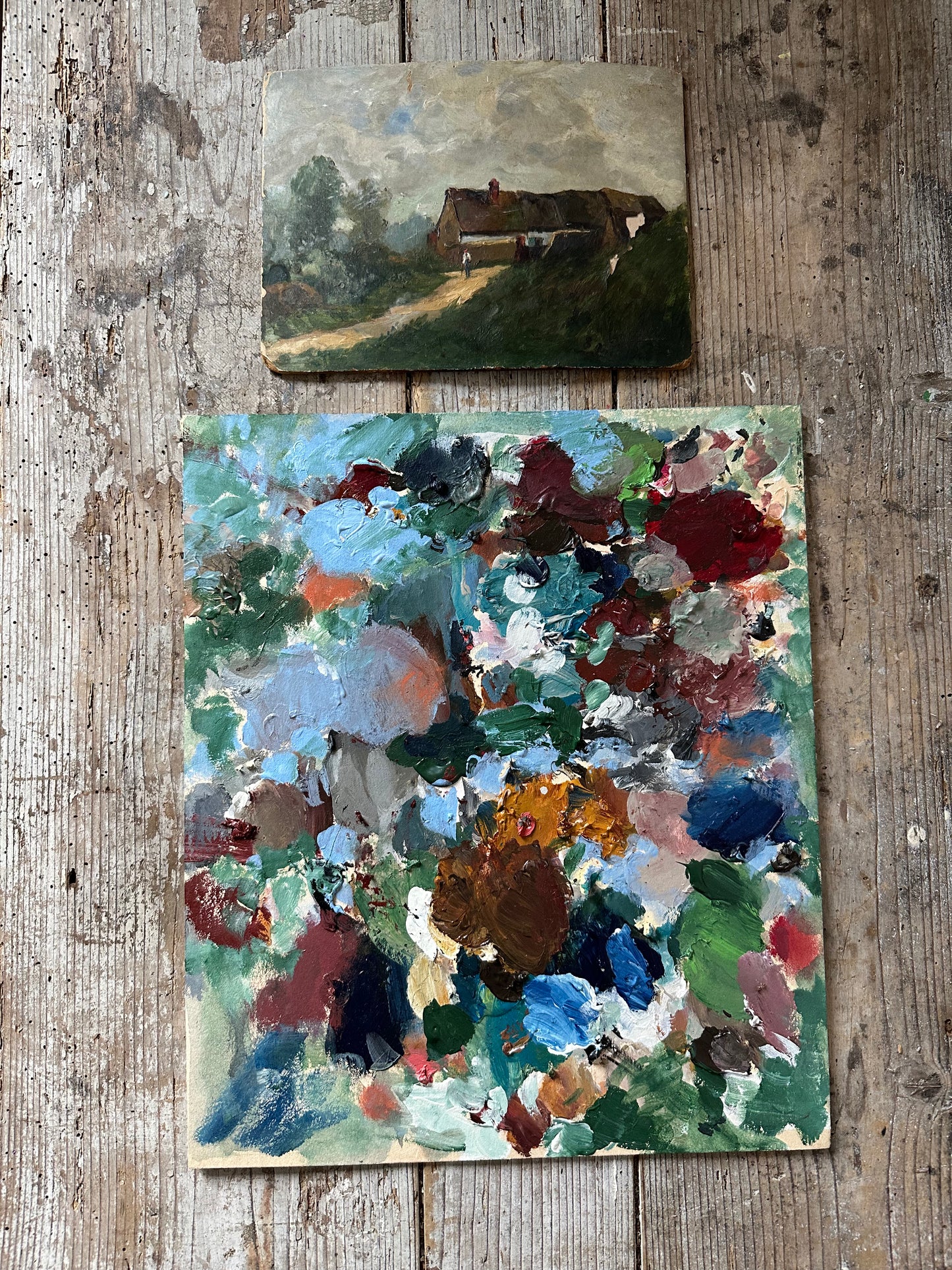 Palette et peinture