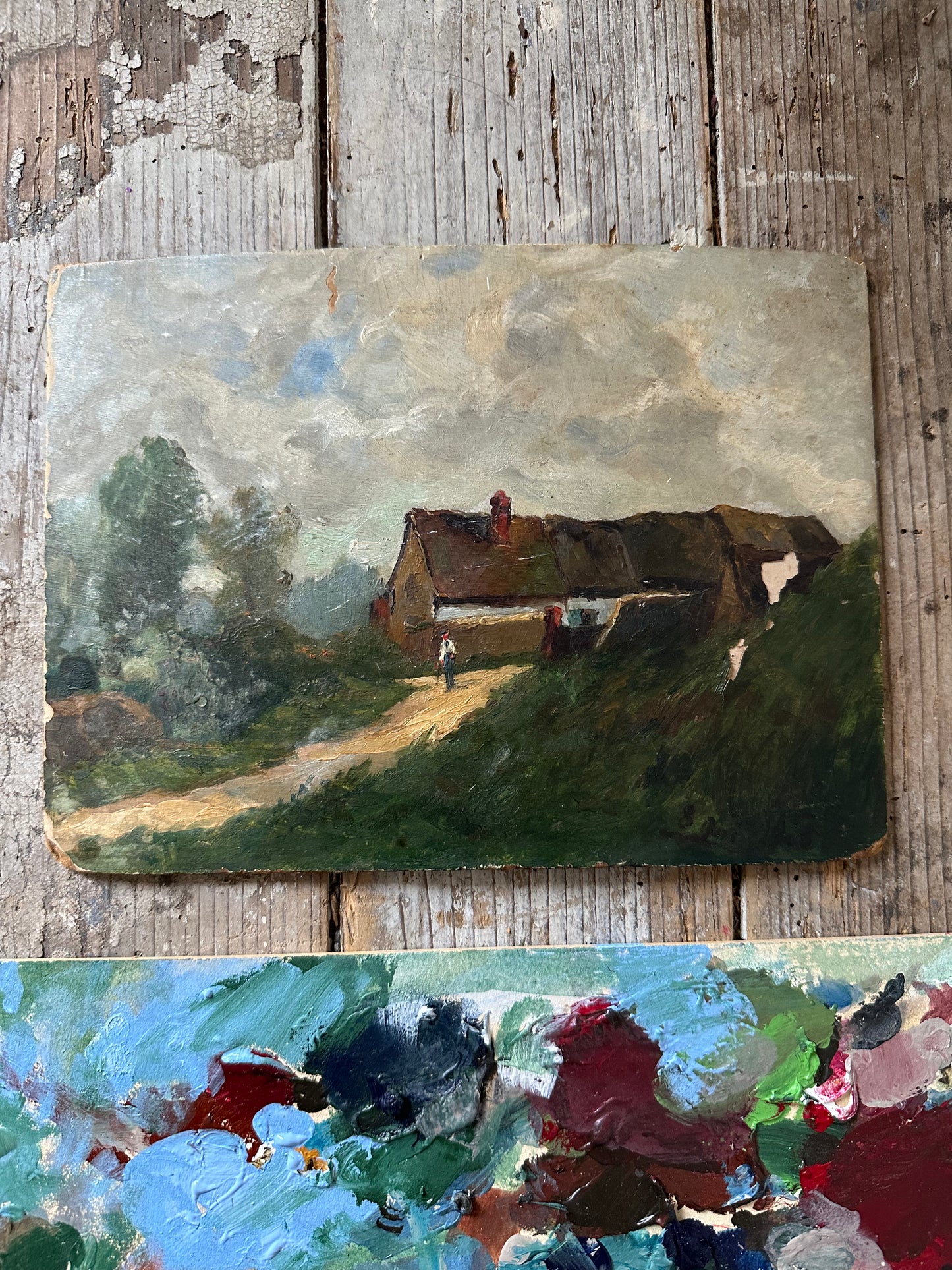 Palette et peinture