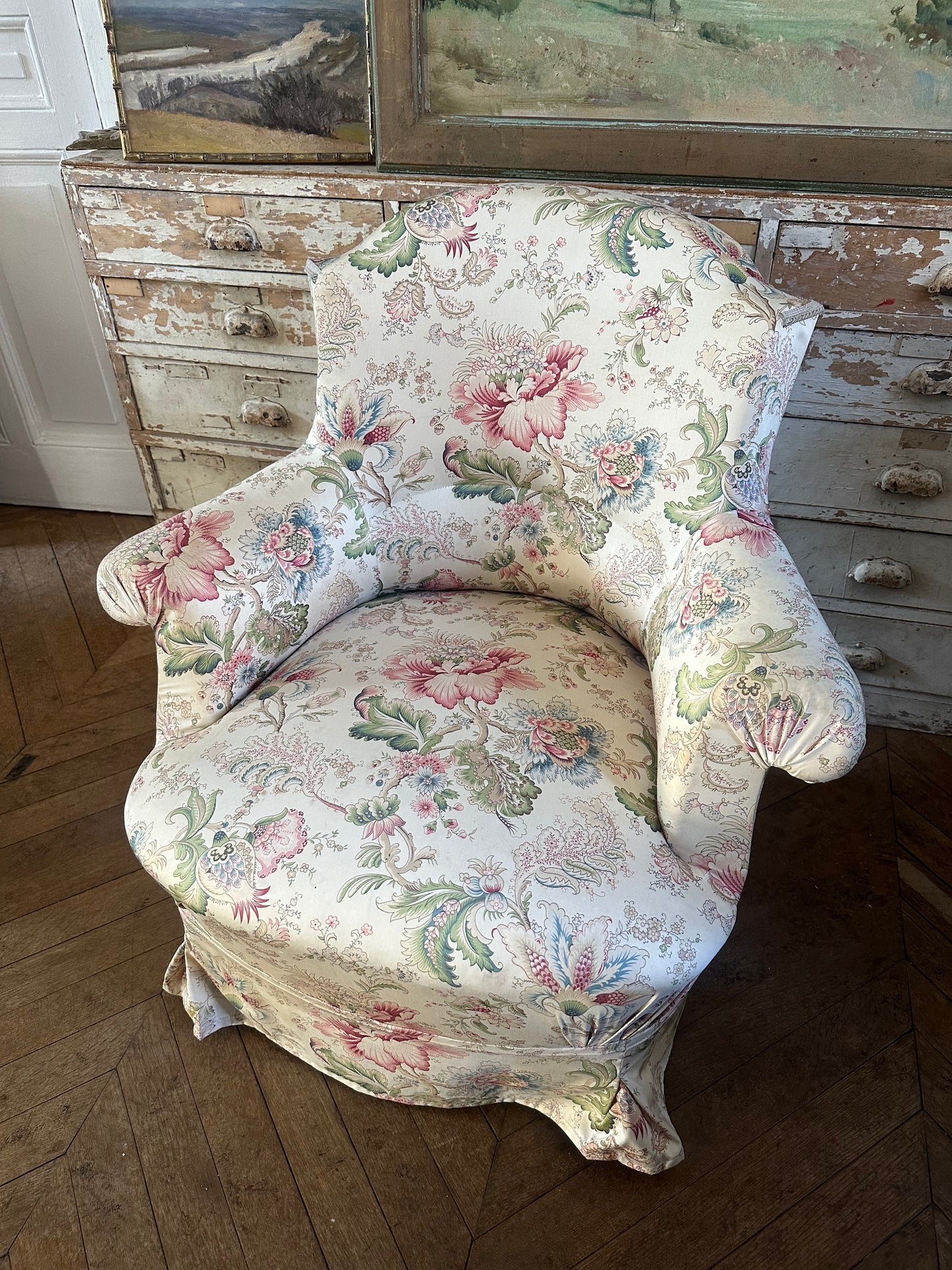 Fauteuil fleuri