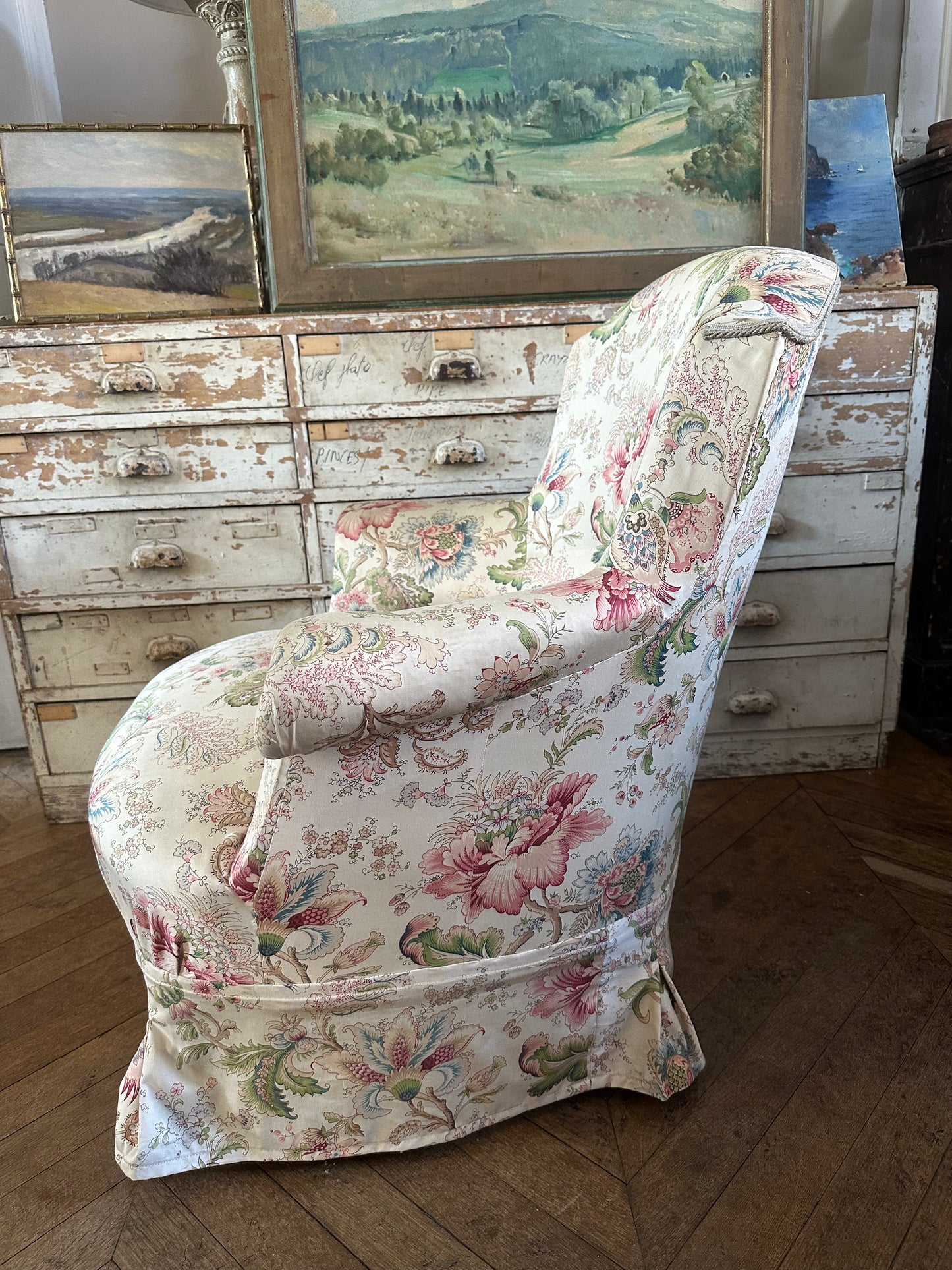 Fauteuil fleuri