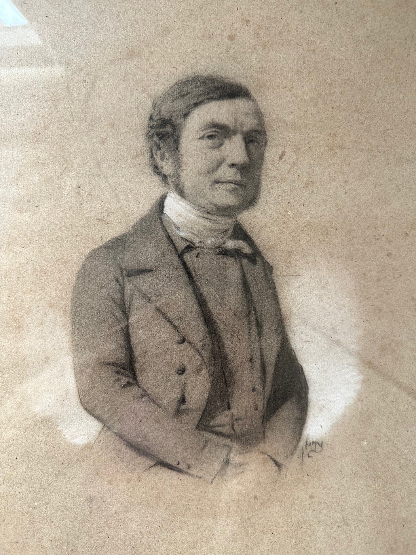 Portrait au fusain