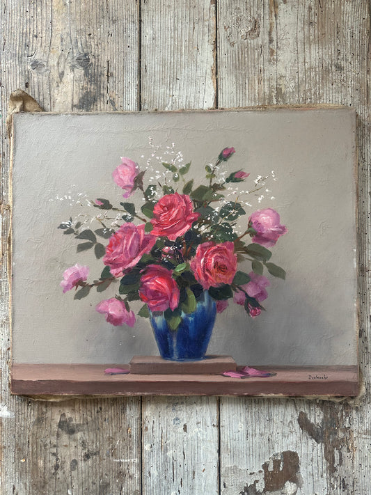 Rose et gypsophile