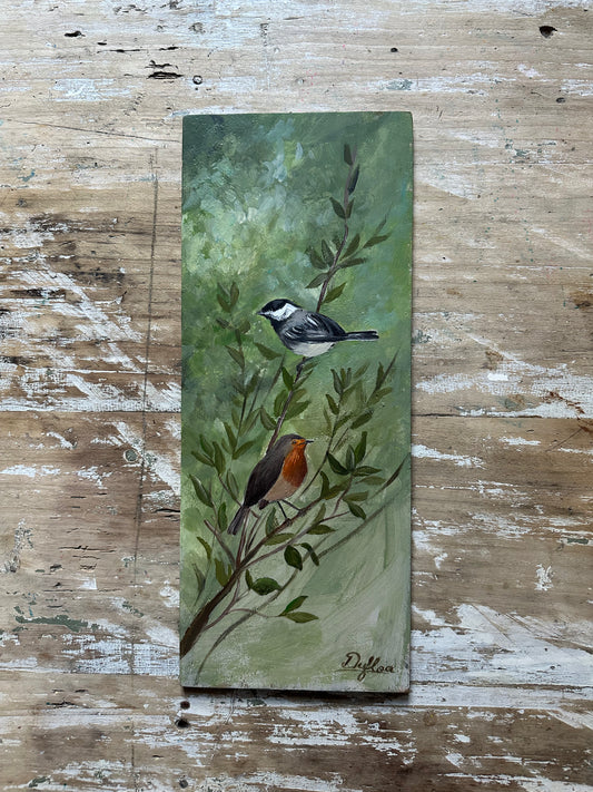 Mésange et rouge gorge