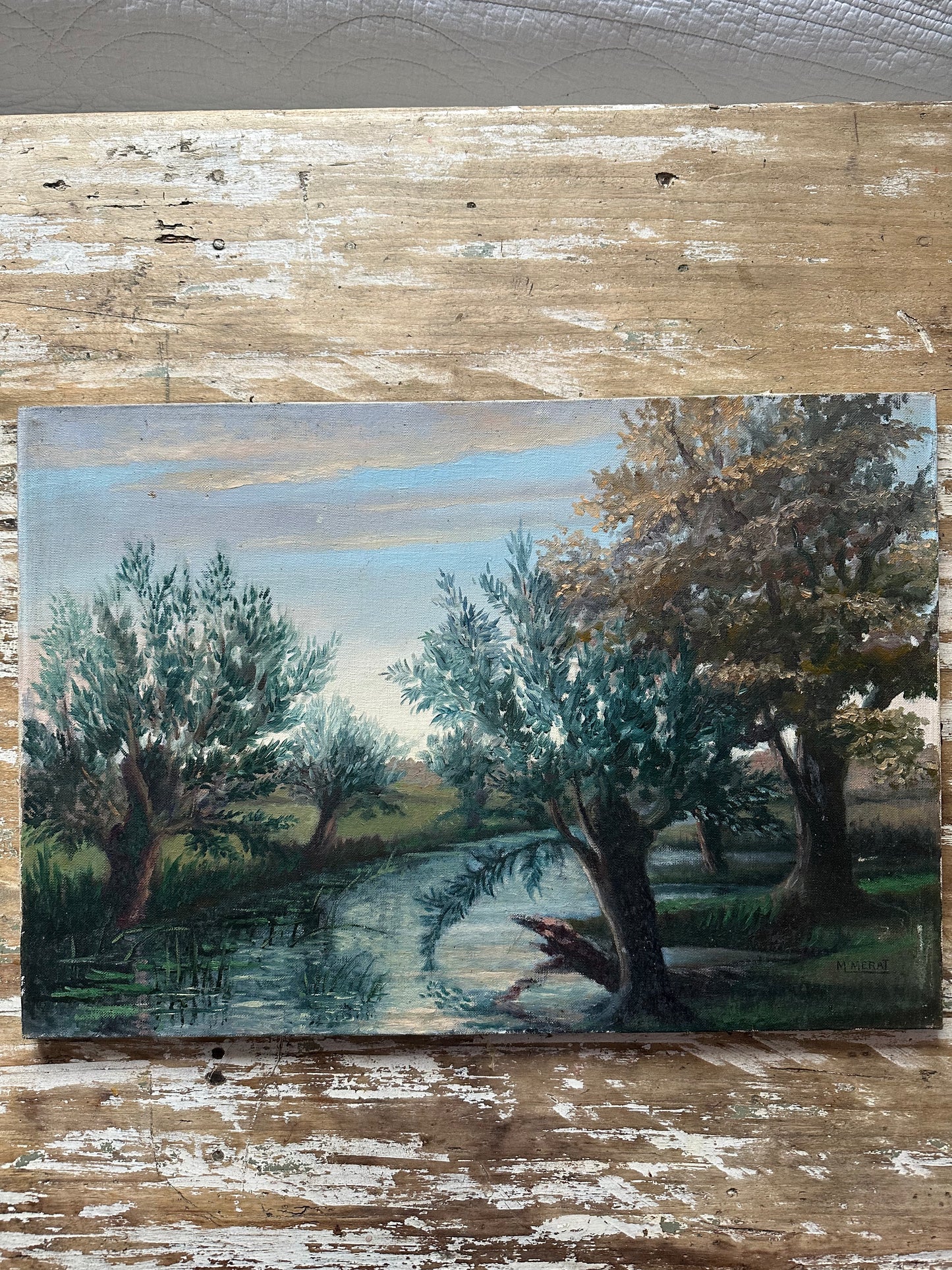 Paysage sur toile