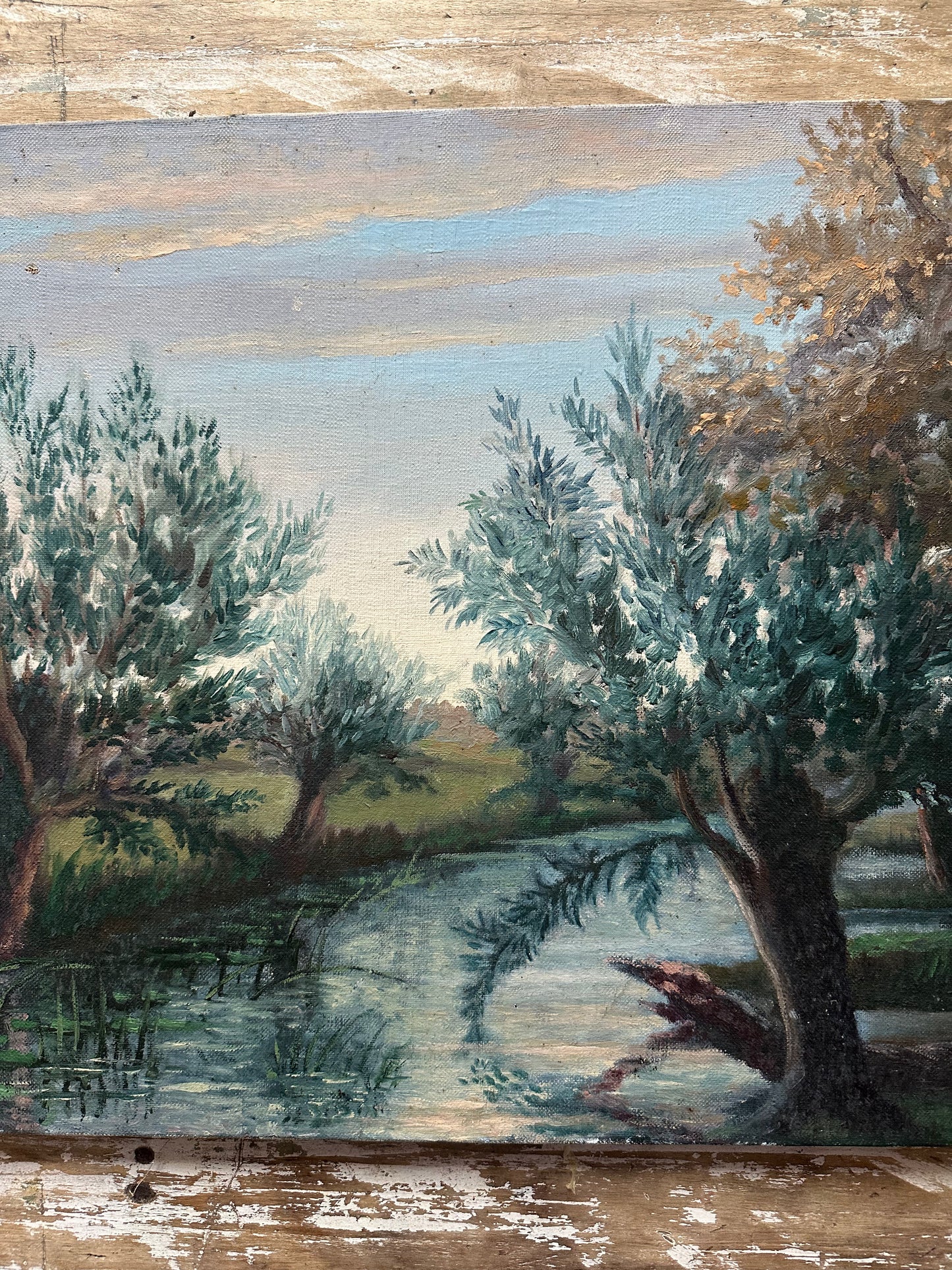 Paysage sur toile