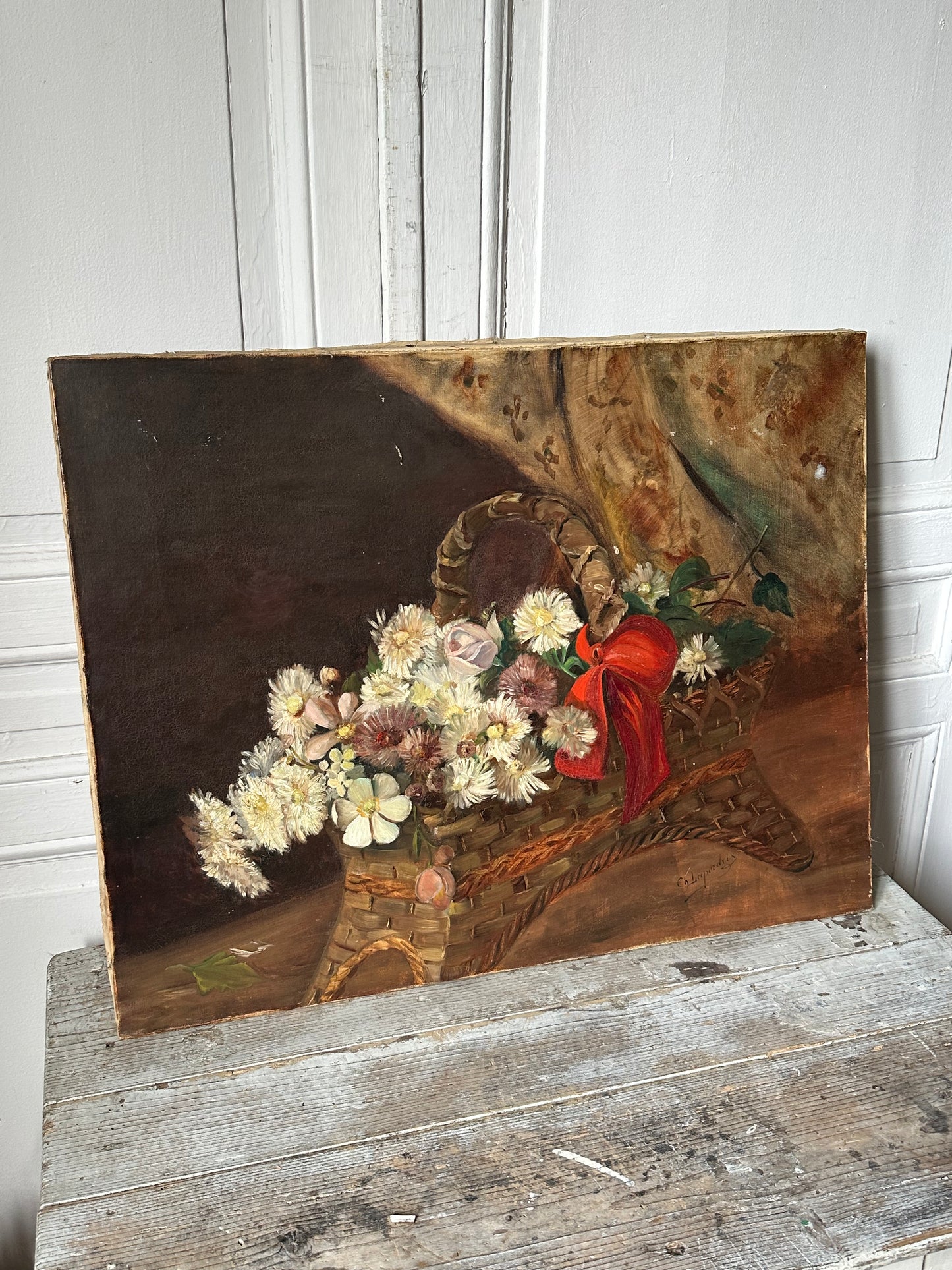 Le panier au ruban rouge