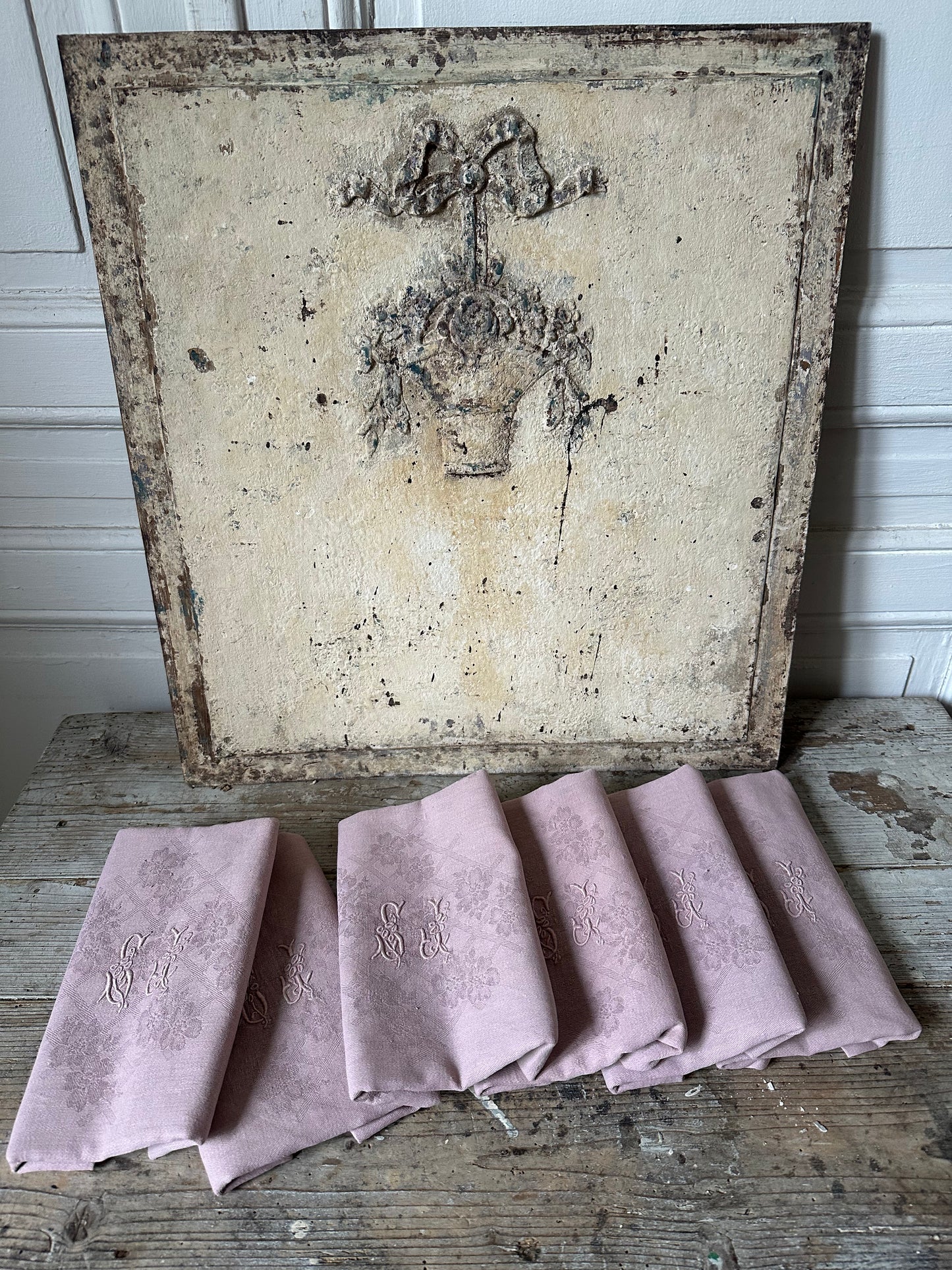 Serviettes vieux rose