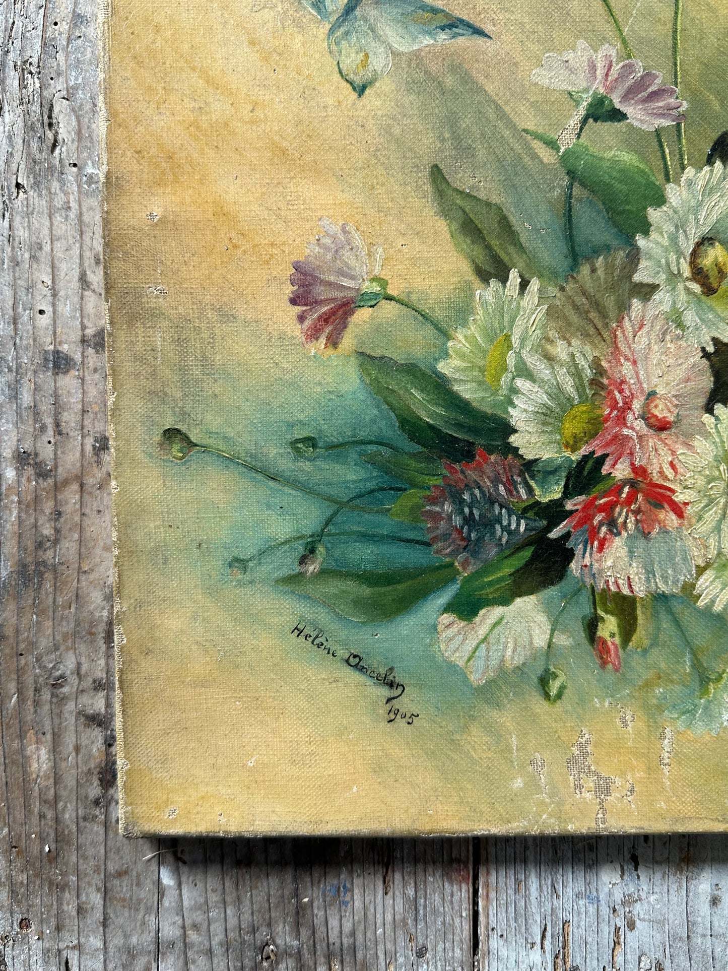 Bouquet aux papillons bleus