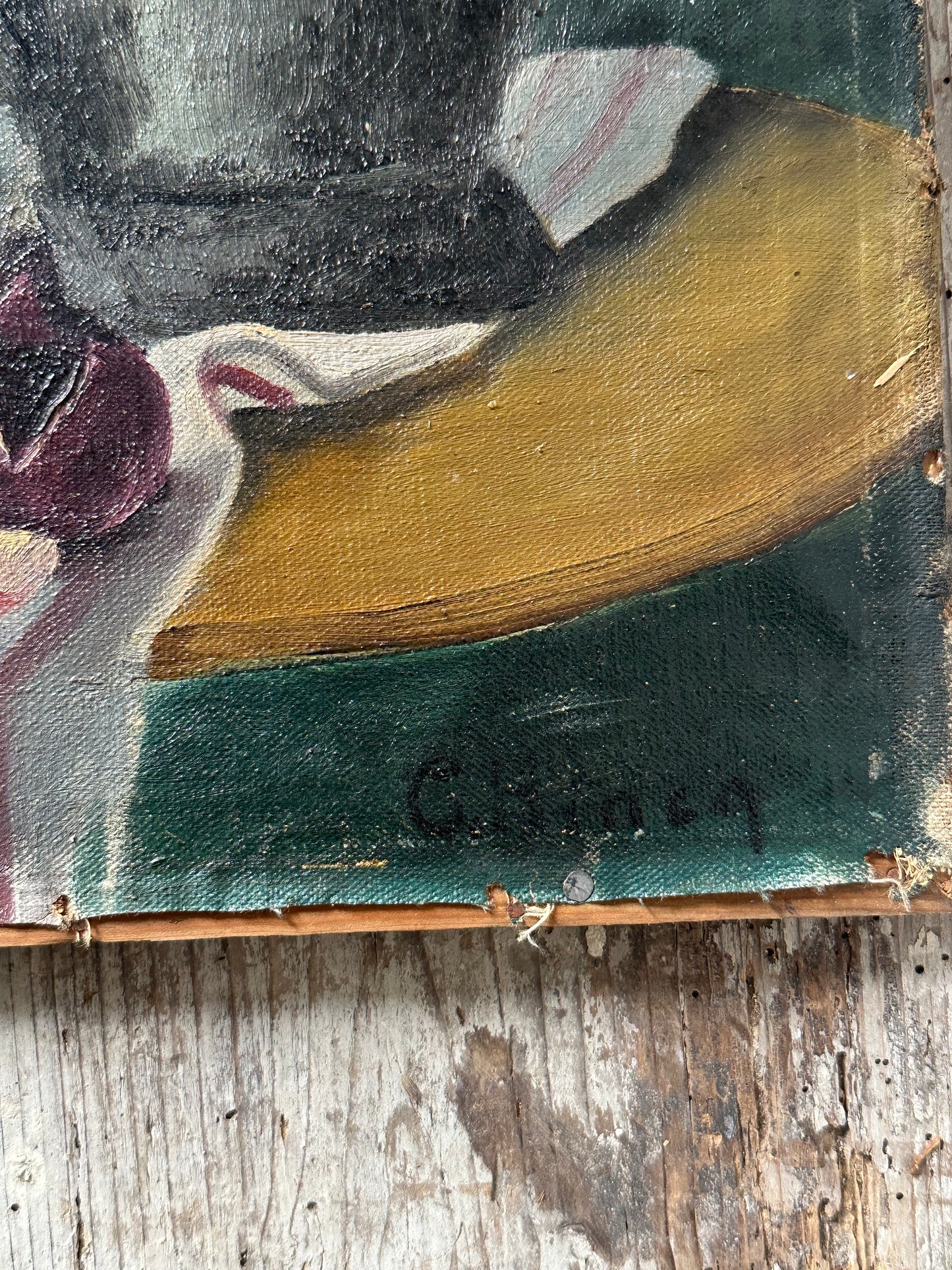 Nature morte aux oignons rouges