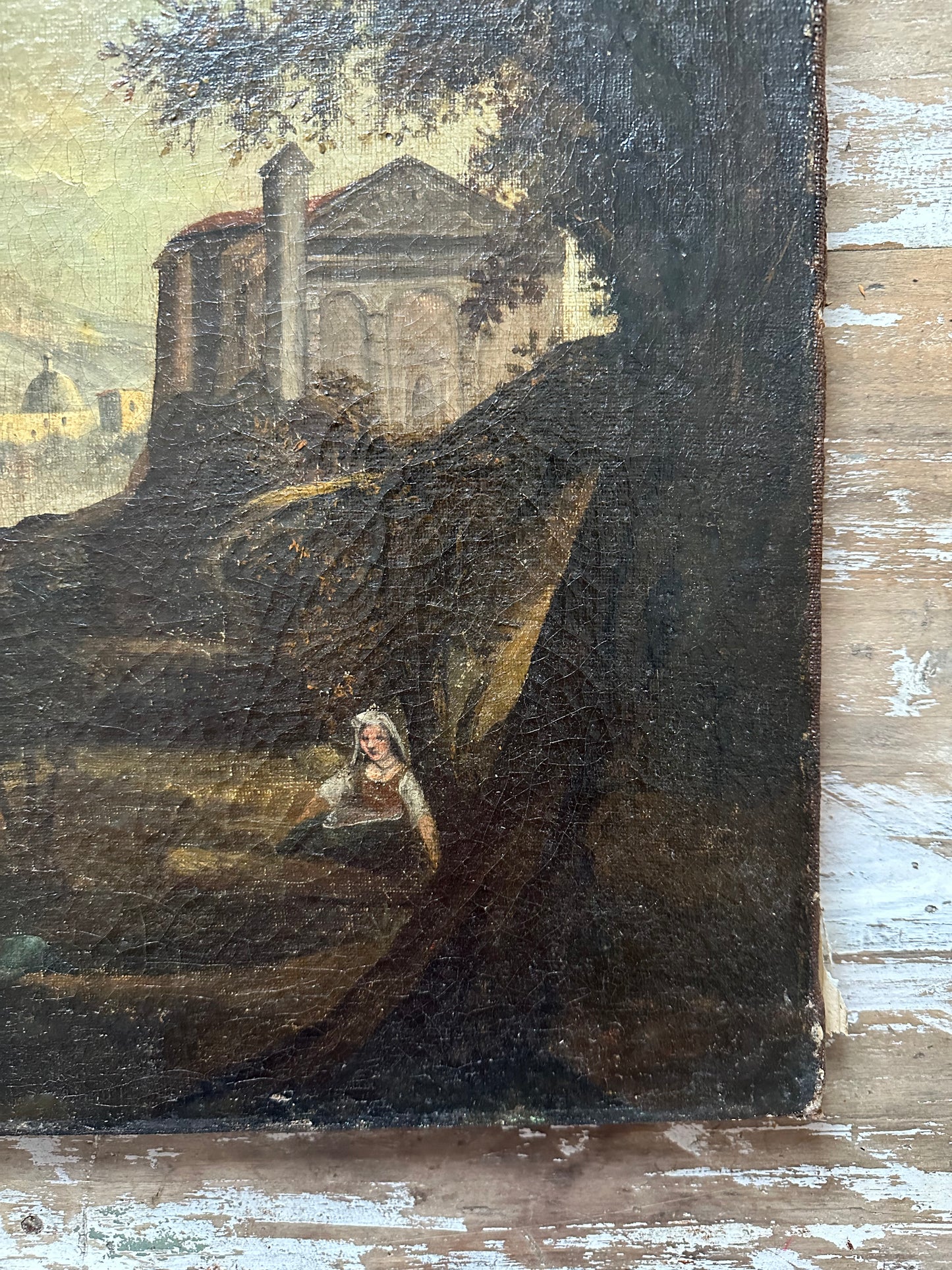 Paysage sur toile