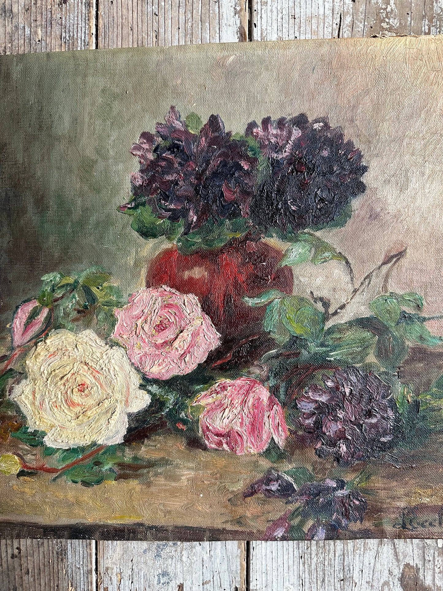 Nature morte aux roses