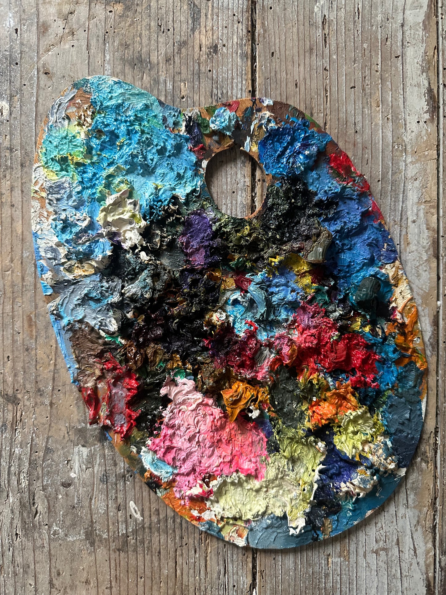 Roses et palette
