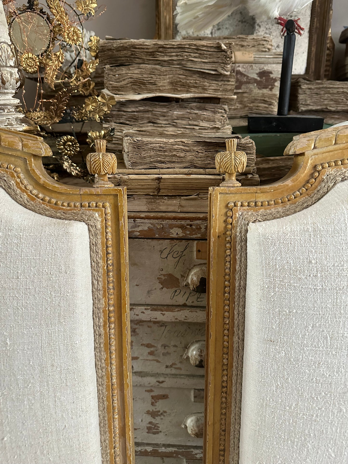 Chaises ocres