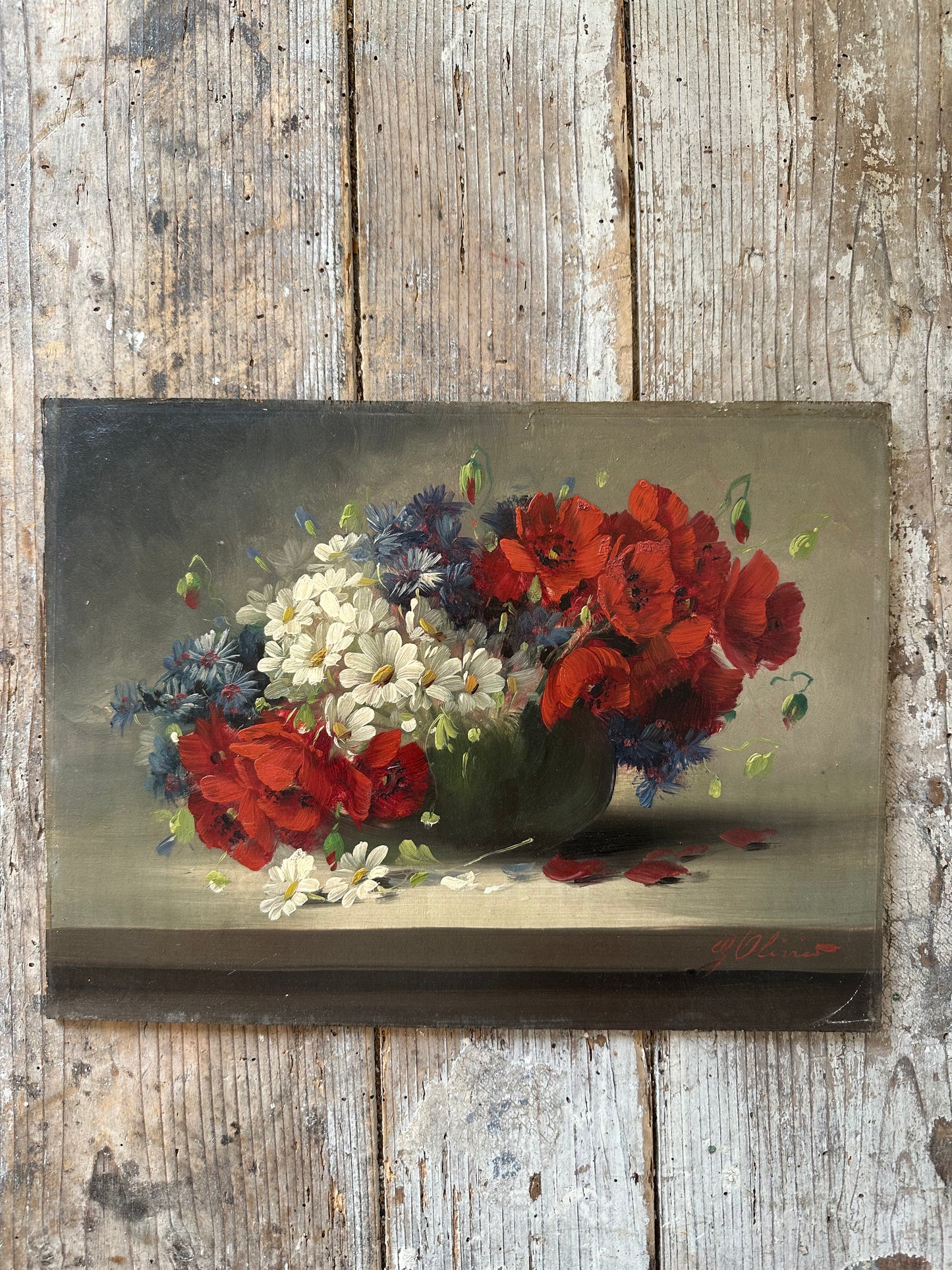 Coquelicots et marguerites